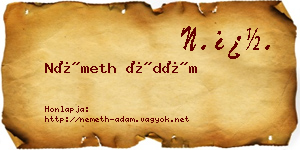 Németh Ádám névjegykártya
